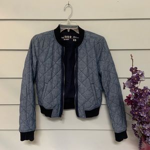 Blue bomber jacket